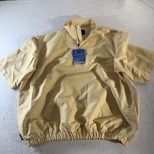 Baru Sport Mens 2XL Yellow Lightweight Jacket Windbreaker Zip Pullover